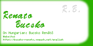 renato bucsko business card